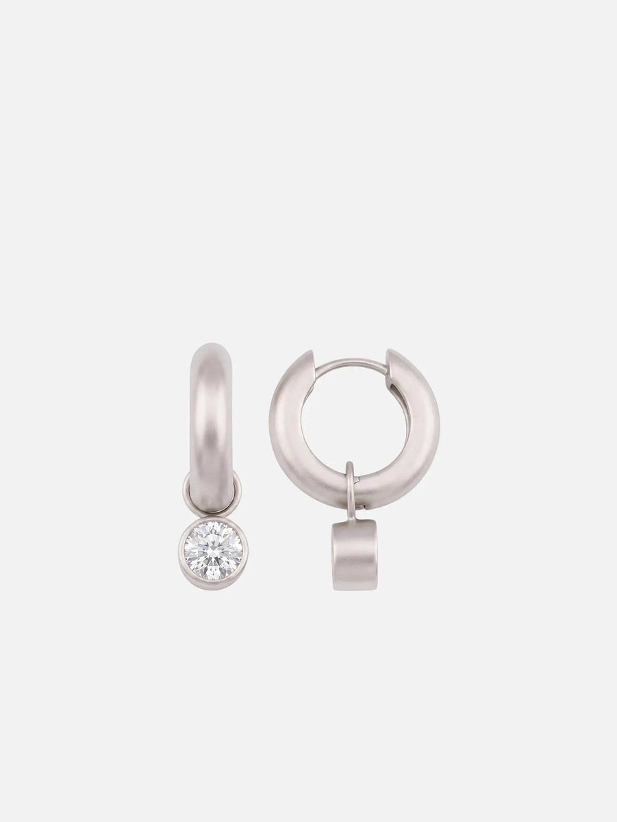 Aurea Stella Charm Earrings - Silver