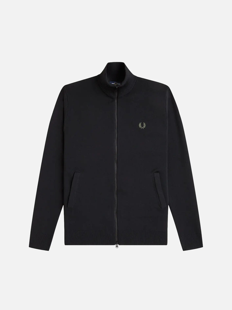 Knitted Track Jacket - Black