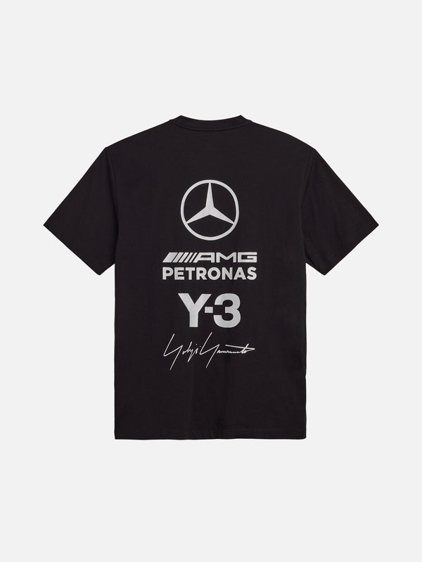 Y-3, Y-3 x F1 Mercedes Logo SS Tee - Black, T-SHIRT, shopi go'da!