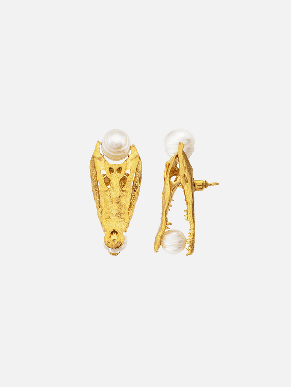 PIA YULI SAN FRANCISCO, Lord of the Neal Pearl Earrings - Gold, KÜPE, shopi go'da!
