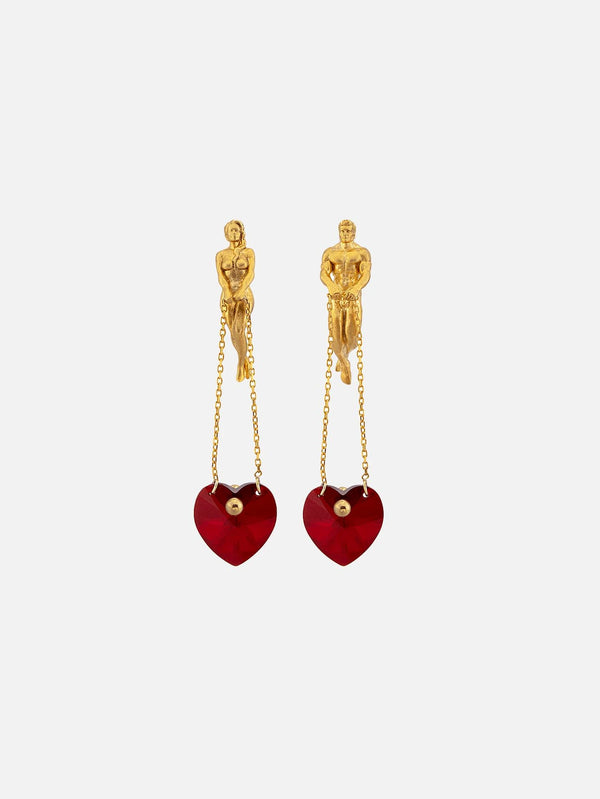 PIA YULI SAN FRANCISCO - KÜPE - Lovers Earrings - Gold - shopi go'da!.