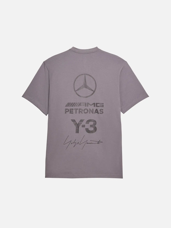 Y-3 Y-3 x F1 Mercedes Engineered Logo SS Tee - Granite - T-Shirts T-SHIRT