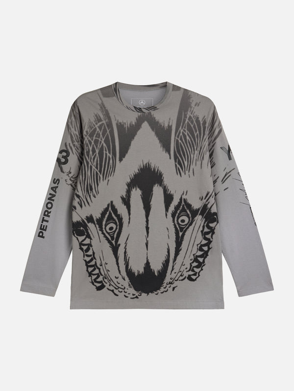 Y-3, Y-3 x F1 Mercedes Wolf LS Tee - Black, T-SHIRT, shopi go'da!