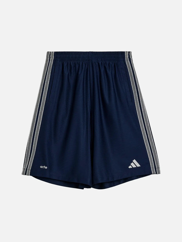 ADIDAS ORIGINALS Arte Antwerp x adidas Football Shorts Collegiate – Collegiate, ön görünüm, yan bantlar