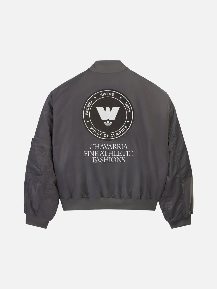 ADIDAS ORIGINALS Willy Chavarria x adidas Bomber Jacket - Grey Six ADIDAS ORIGINALS Willy Chavarria x adidas Bomber Jacket - Grey Six