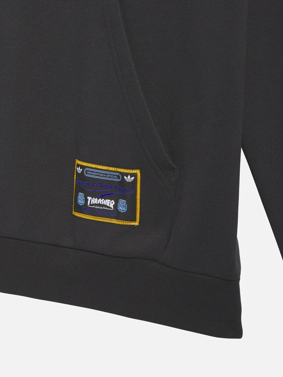 ADIDAS ORIGINALS Thrasher x AFA Argentina Hoodie - Black KX4547