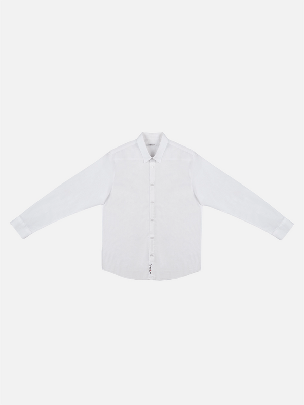 THE STAY LINE, Kasuri Japon Detaylı Uzun Kollu Gömlek - Beyaz, GÖMLEK, shopi go'da!