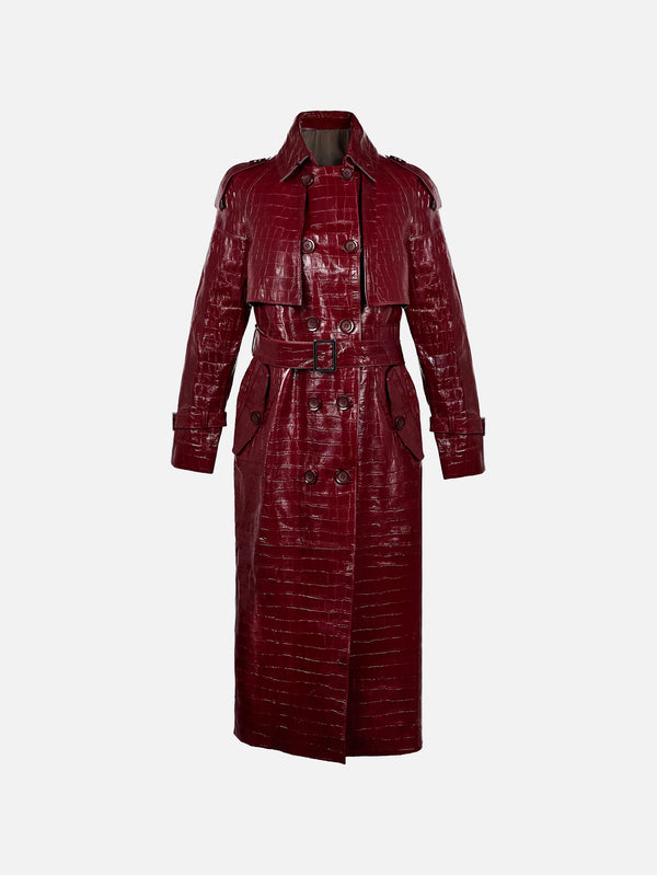 KUNDURA - TRENCHCOAT - Killer Trençkot No.2 W - Bordo - shopi go'da!.