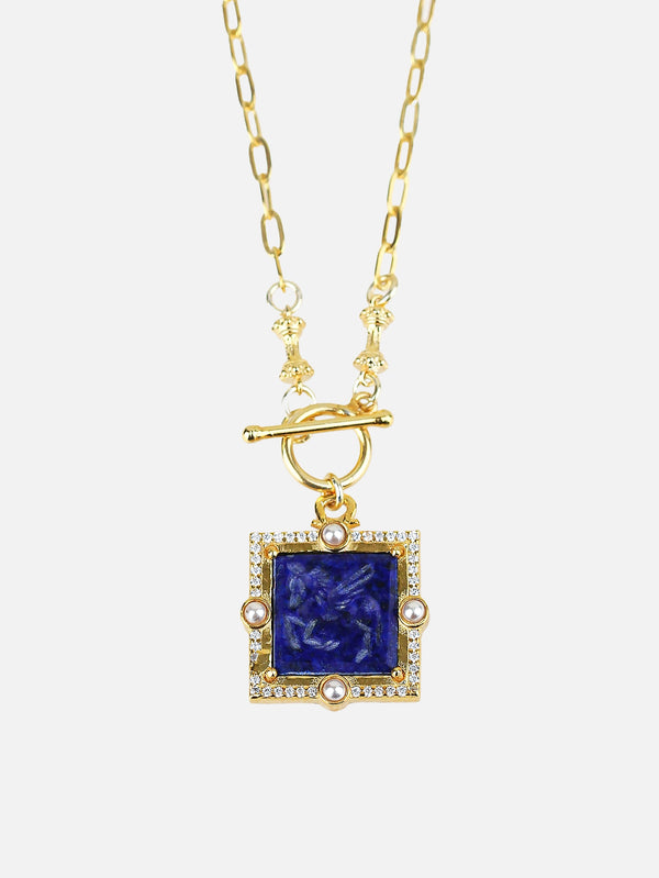 ORE DUNE, Elysion Locket – Lapis Lazuli Stone (Handcrafted), KOLYE, shopi go'da!