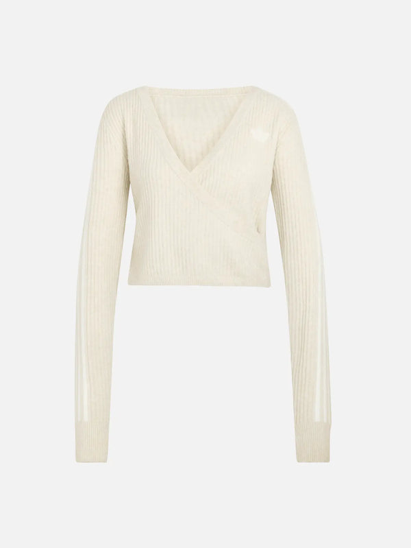 ADIDAS ORIGINALS Jennie x adidas Knit Wrap Cardigan - Bliss – Bliss, önden görünüm