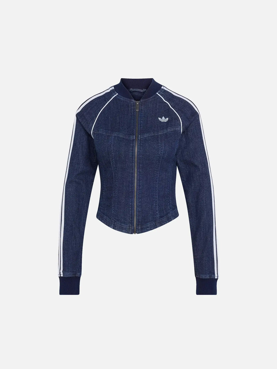 Superstar Denim Corset Track Top - Indigo Denim