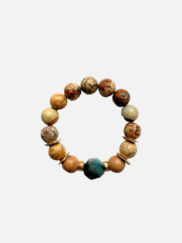 L'ATELIER DES PERLES, Lune Labradorit ve Jesper Taşlı Bileklik, BİLEKLİK, shopi go'da!