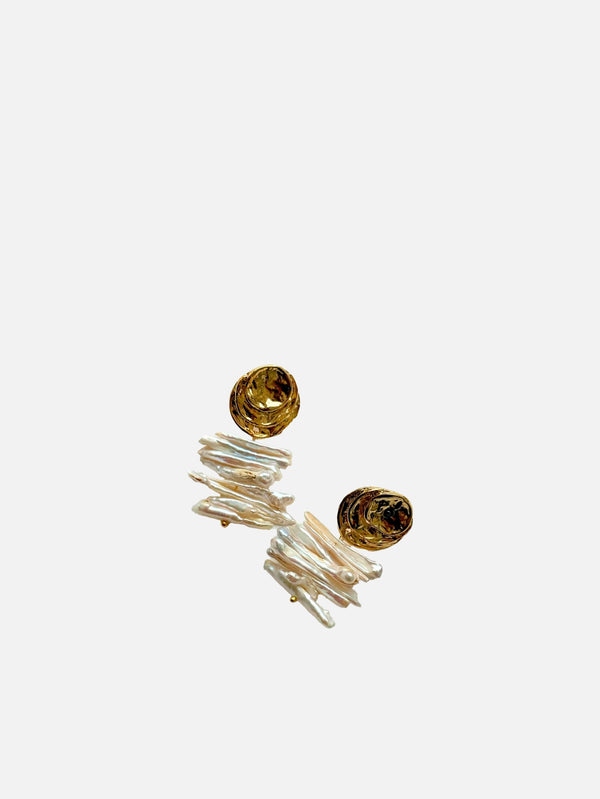 L'ATELIER DES PERLES, Lush Çubuk İncili Sallantılı Küpe, KÜPE, shopi go'da!