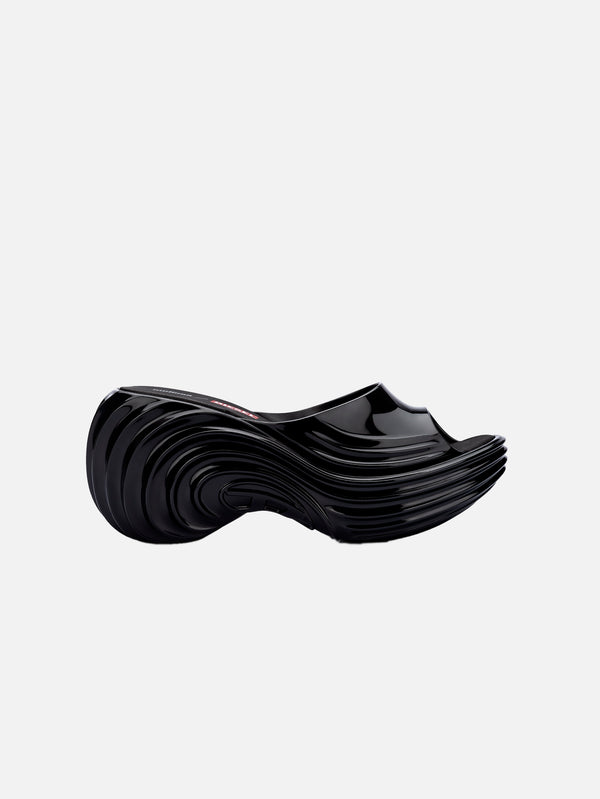 MELISSA, Quantum Platform + Diesel Ad Sandalet - Siyah, SANDALET, shopi go'da!