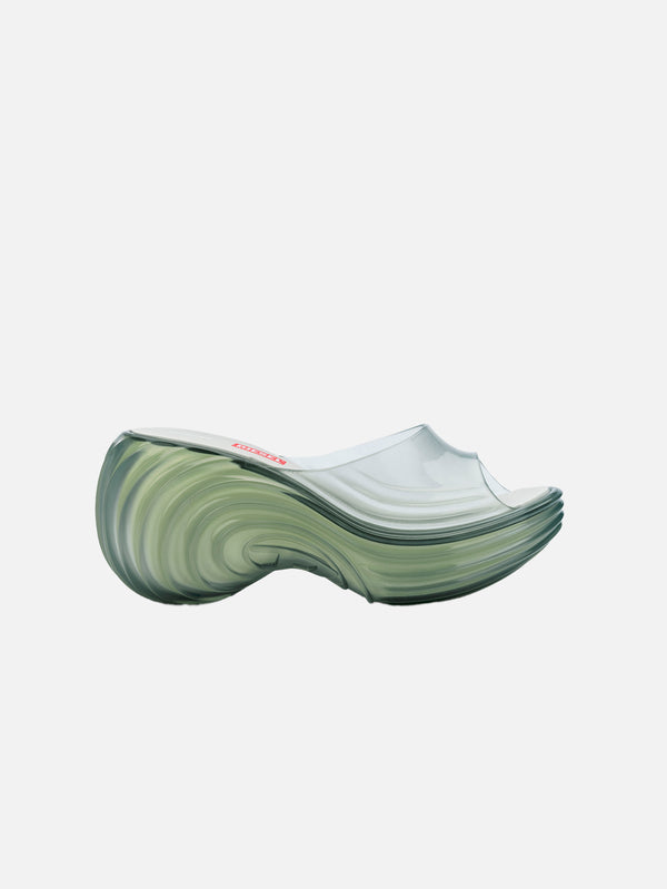 MELISSA, Quantum Platform + Diesel Ad Sandalet - Şeffaf Mavi, SANDALET, shopi go'da!