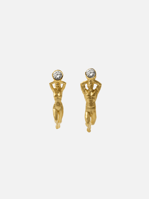 PIA YULI SAN FRANCISCO, Daphne and Apollo Earrings - Gold, KÜPE, shopi go'da!