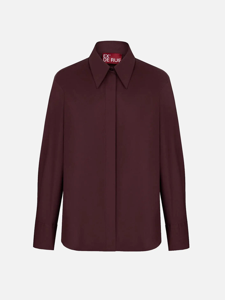 Oversize Bordeaux Shirt
