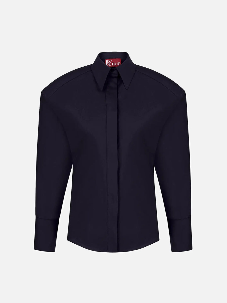 Padded Pleated Merlot Shirt