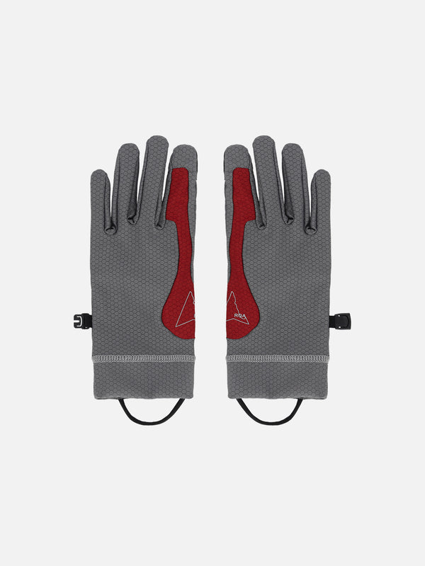 Andie Base Layer Gloves - Grey Dark Red