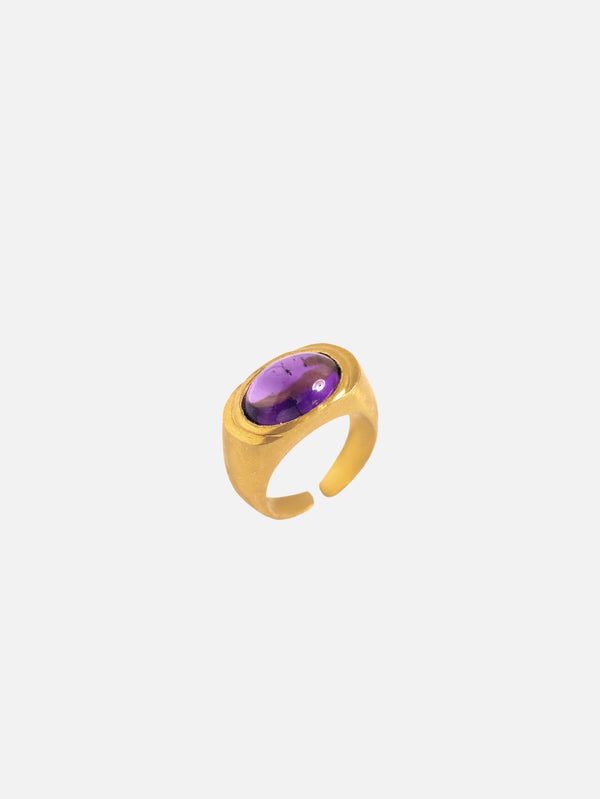 HESPERIDES, Roman Signet Ring - Amethyst - Gold, YÜZÜK, shopi go'da!