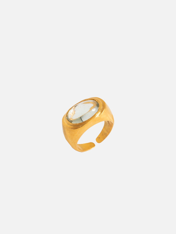 HESPERIDES, Roman Signet Ring - Prasiolite - Gold, YÜZÜK, shopi go'da!