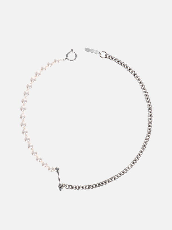 JUSTINE CLENQUET, Robyn Necklace - Palladium, KOLYE, shopi go'da!