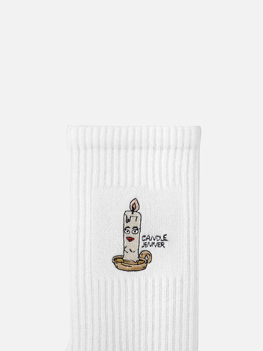 Candle Jenner Socks - White | ÇORAP shopi go