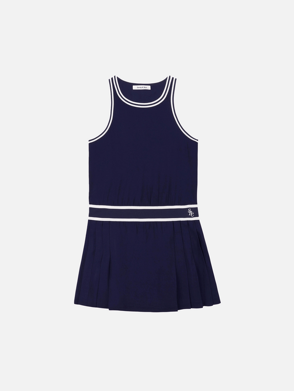 SPORTY & RICH, SRC Phoebe Dress - Navy/White, ELBİSE, shopi go'da!