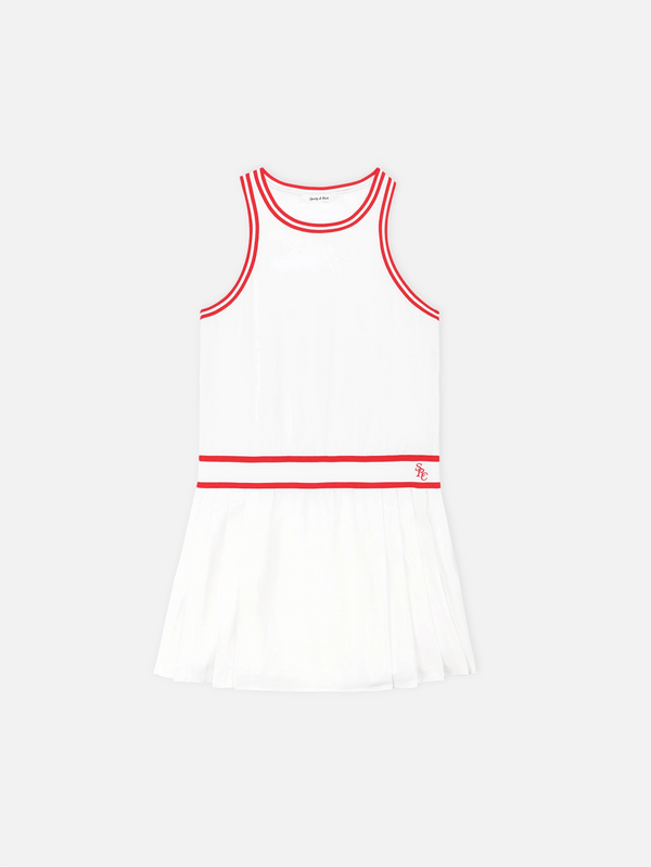 SPORTY & RICH, SRC Phoebe Dress - White/Bright Red, ELBİSE, shopi go'da!
