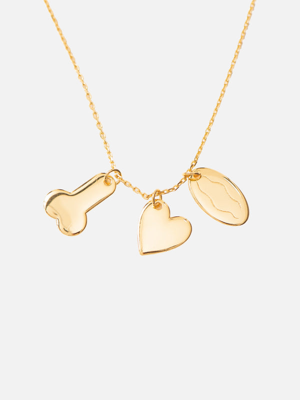 CARNE BOLLENTE, Gold & Naughty - Gold, KOLYE, shopi go'da!