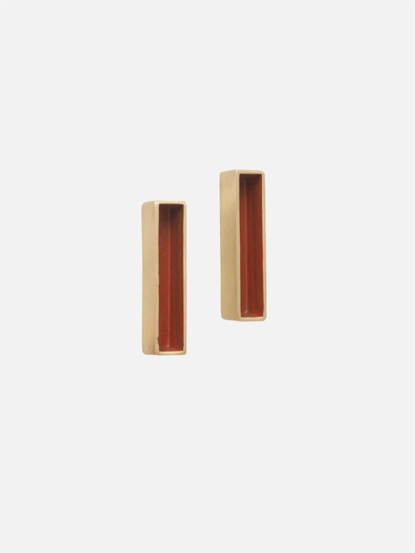 ZEWORKS, Cubey Stick Earrings - Gold, KÜPE, shopi go'da!