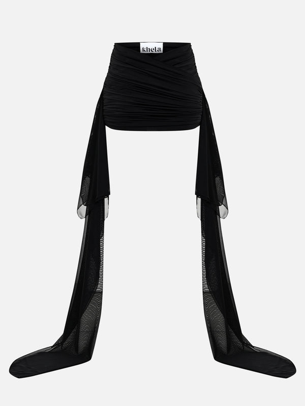 KHÉLA, Seven Deadly Sips Skirt - Black, ETEK, shopi go'da!