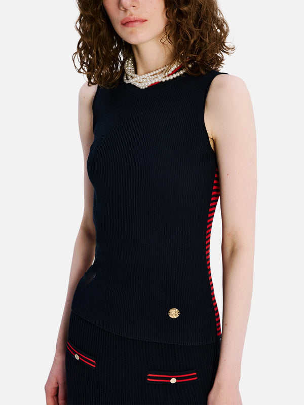 ATELIER 38, Sevilla Tank Top - Navy Blue, ATLET, shopi go'da!