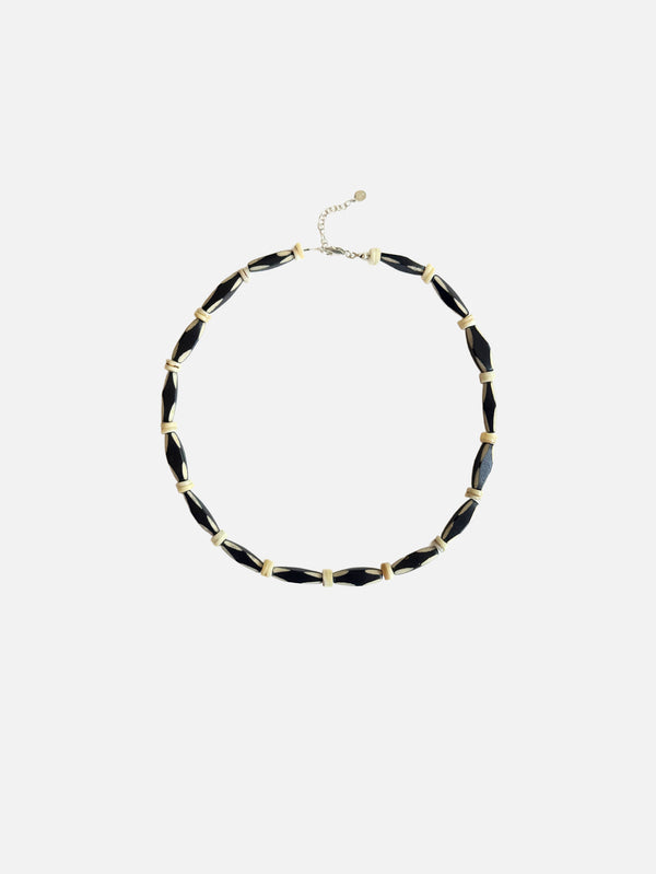 L'ATELIER DES PERLES, Tibétaine El Yapımı Tibet Boncuklu ve Sedef Taşlı Kolye, KOLYE, shopi go'da!