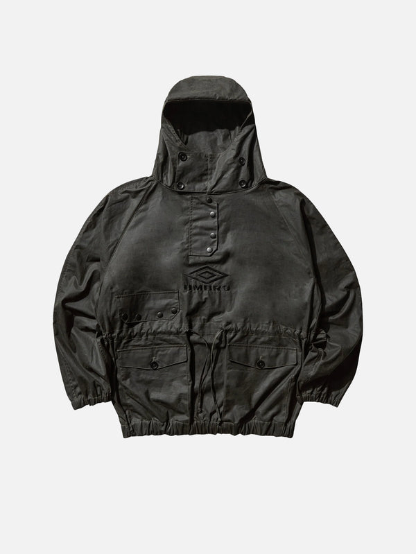Smock Waxed Anorak - Dark Olive