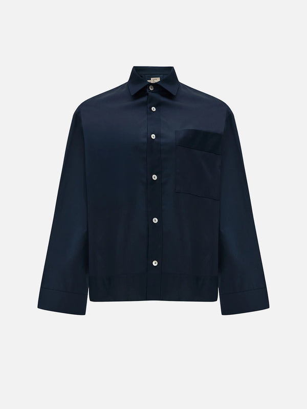 COME AS YOU ARE, Uzak Doğu Koton Gömlek - Lacivert, GÖMLEK, shopi go'da!