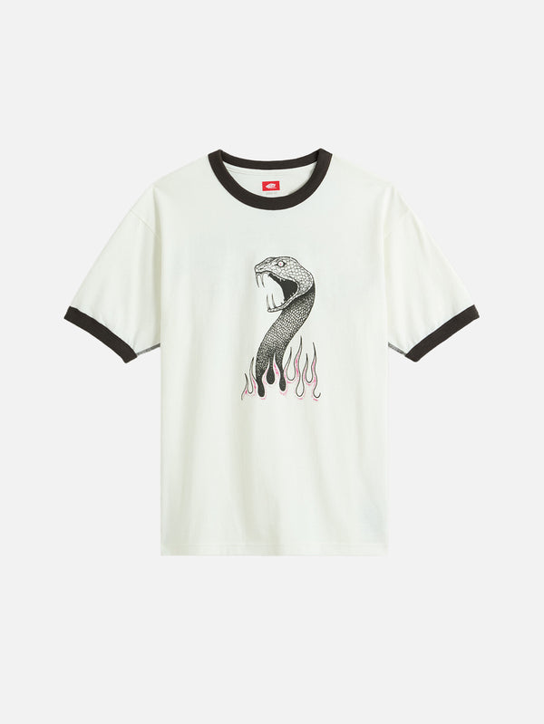 VANS, Skate Mike G Snake Flame Ringer - Marshmallow, T-SHIRT, shopi go'da!