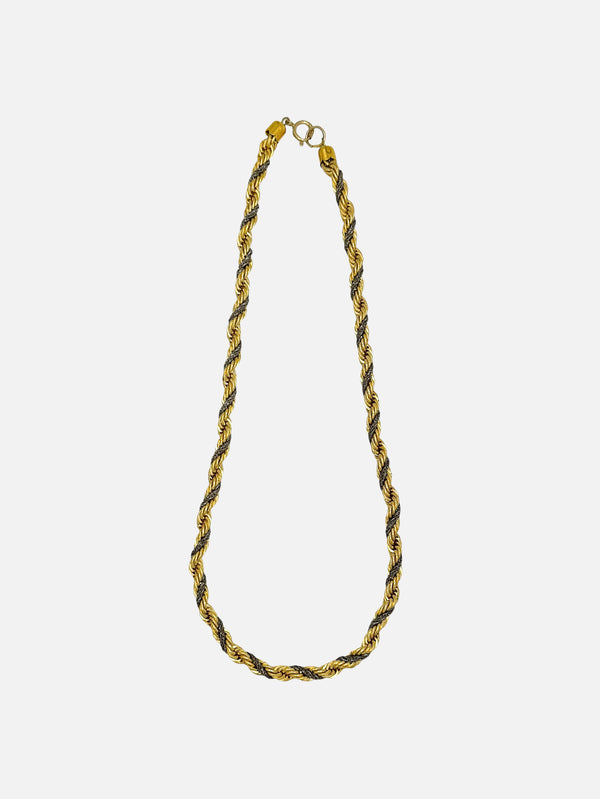 NES VINTAGE, Vintage Gold & Silver Plated Rope Twist Necklace, KOLYE, shopi go'da!