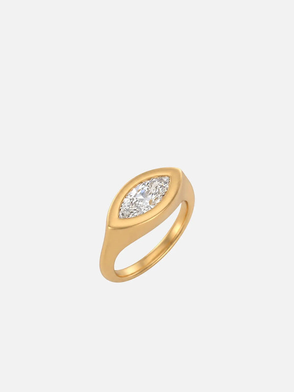 ECE LONDON Aurea Astra Ring - Gold – Gold, üstten görünüm