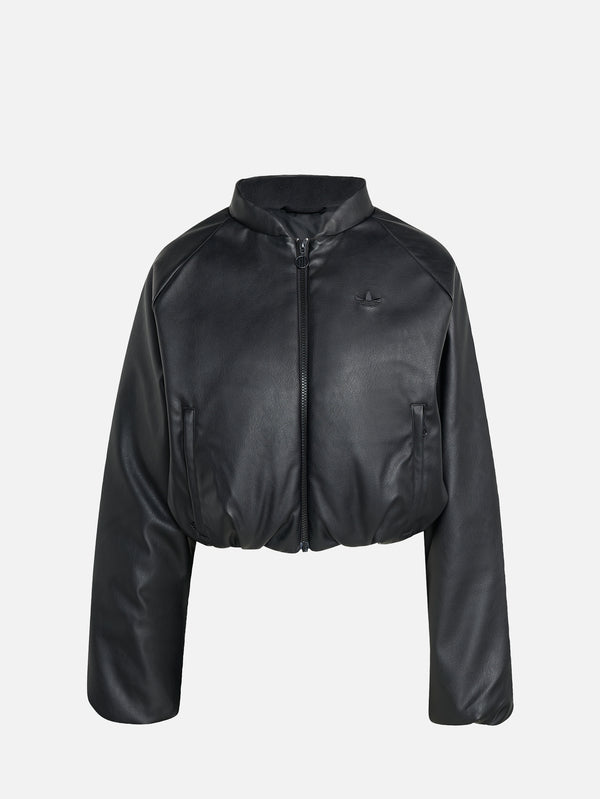 ADIDAS ORIGINALS - CEKET - Pleather Bomber Down Jacket - Black - shopi go'da!.