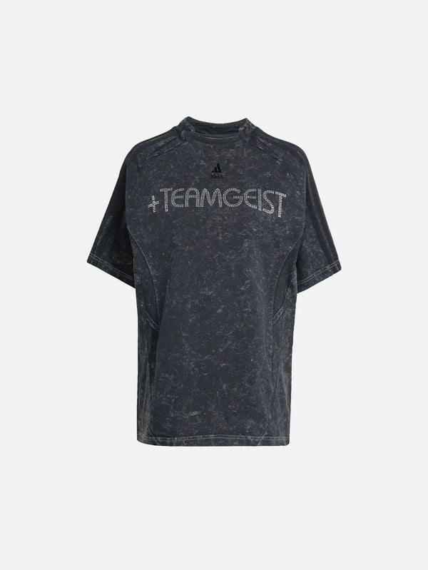 ADIDAS ORIGINALS Adilenium Season 4 Teamgeist Washed Rhinestone Tee - Black - Uncategorized T-SHIRT