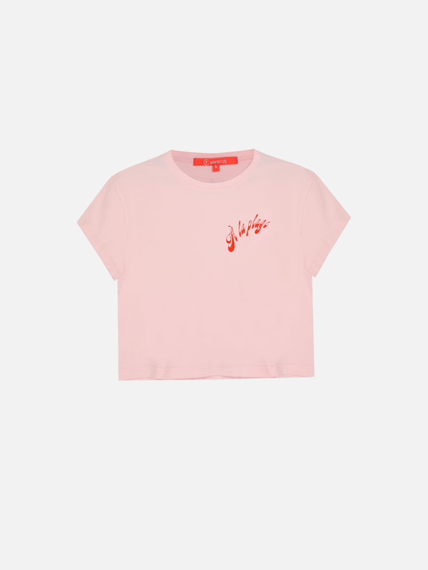 YORSTRULY, A La Plage Cropped T-Shirt - Candy Pink, T-SHIRT, shopi go'da!
