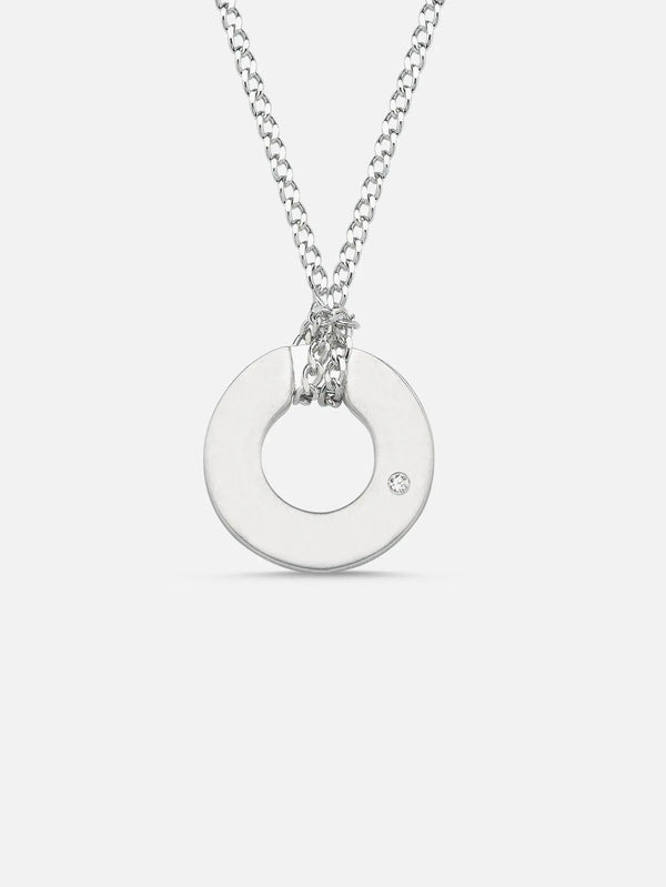 ALEYNACEBECIJEWELRY Circle Diamond Necklace - Uncategorized KOLYE