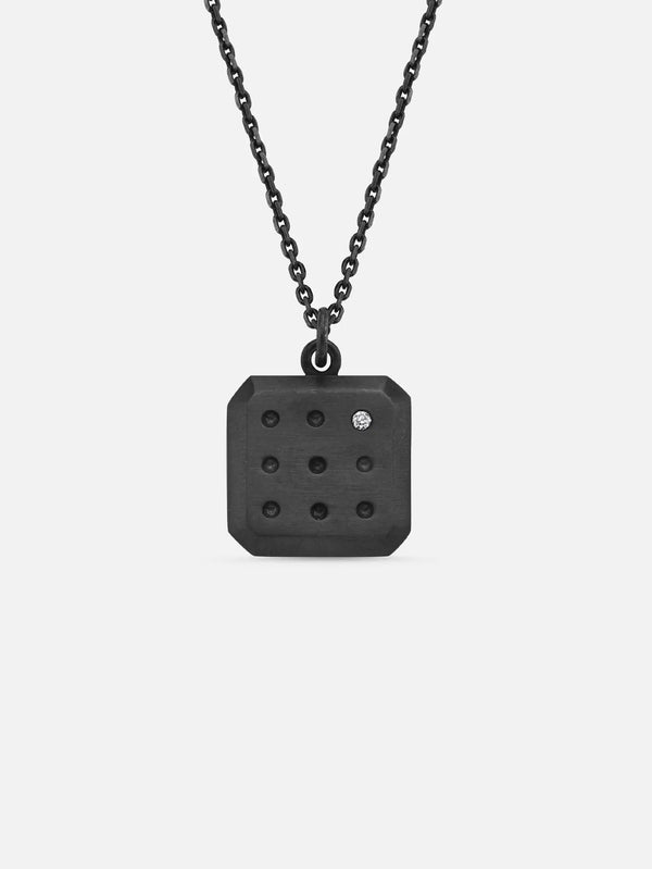 ALEYNACEBECIJEWELRY Black Dice Diamond Necklace - Uncategorized KOLYE