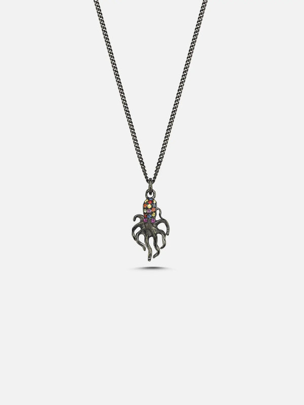 ALEYNACEBECIJEWELRY Octopus Sapphire Necklace - Uncategorized KOLYE
