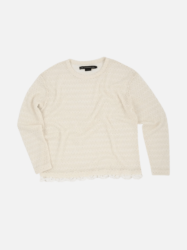 ANDERSSON BELL, Flower Garden Crew-Neck Sweater - Ecru, KAZAK, shopi go'da!