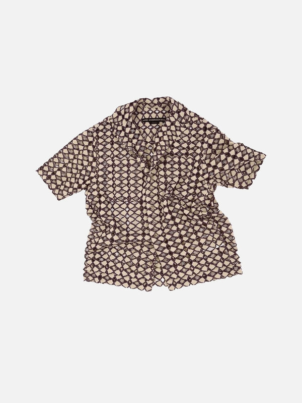 ANDERSSON BELL - GÖMLEK - Letto Sheer Open Collar Shirts - Beige - shopi go'da!.