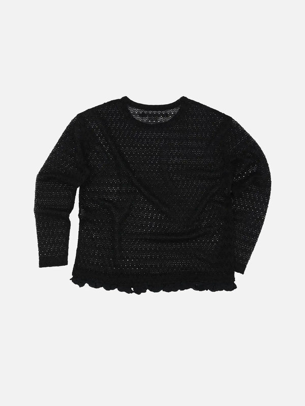 ANDERSSON BELL Flower Garden Crew-Neck Sweater - Black - Sweaters KAZAK