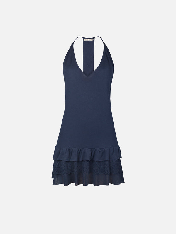 ANEMOIA - ELBİSE - Olivine Knit Dress - Navy - shopi go'da!.