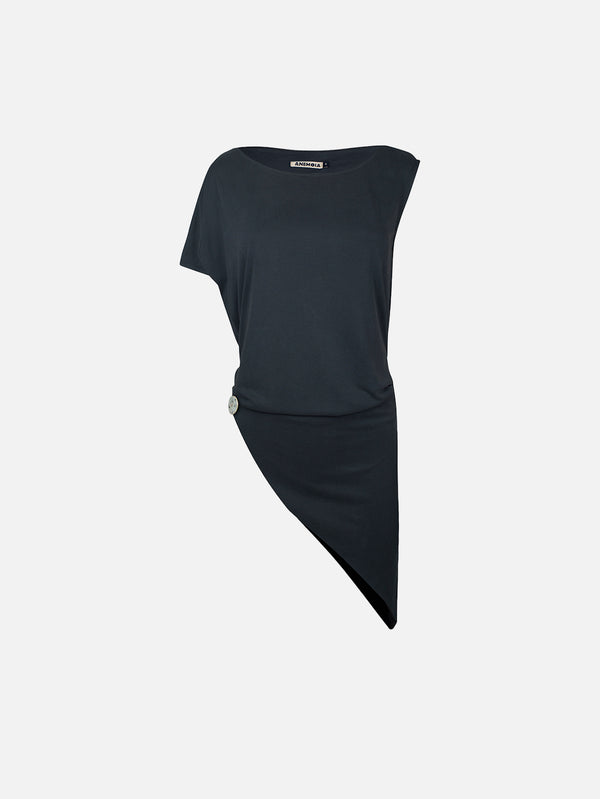 ANEMOIA - T-SHIRT - Solene Top - Dark Grey - shopi go'da!.